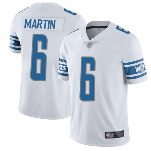 Detroit Lions Limited White Men Sam Martin Road Jersey NFL Football 6 Vapor Untouchable